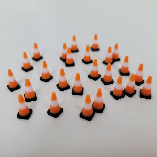 [MVT60002-064] 1/64 Construction Traffic Cones, 25 Pack - MVT60002-064 