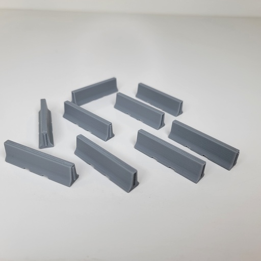 [MVT60007-064] 1/64 Jersey Barrier, 10 ft, 10 Pack - MVT60007-064
